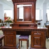 Стол туалетный с зеркалом "Венеция Люкс" Слоновая кость 367-368  купить в интернет магазине Мебель из массива. Звоните +7 495 961-63-63 Туалетные столы из массива дерева